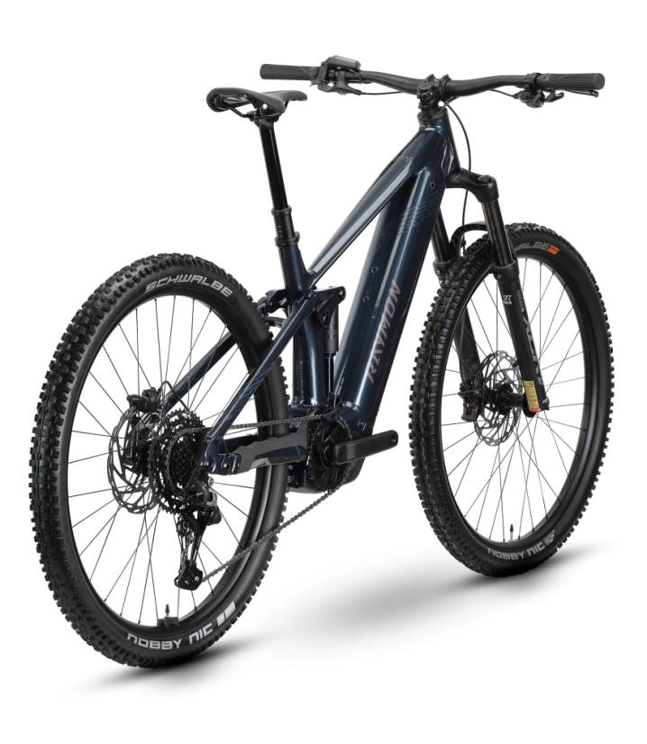 Celoodpružený horský elektrobicykel Raymon Korak Comp Steel Blue