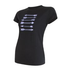SENSOR MERINO ACTIVE ARROWS dámské triko kr.rukáv černá S