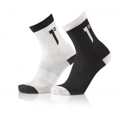 Ponožky First Degree 1 ° MTB SOCKS 2PACK - čierne a biele