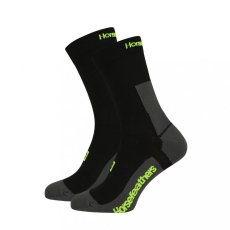 Cyklistické ponožky Horsefeathers Cadence Long Socks Black Limeade