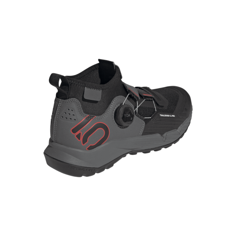 Cyklistické topánky Five Ten Trailcross Pro Clip-In SPD dámske Grey Five / Core Black / Red