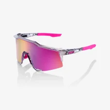 Okuliare 100% SPEEDCRAFT - Polished Translucent Grey - Purple Multilayer Mirror Lens
