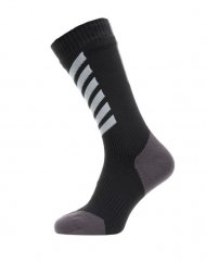 Ponožky SealSkinz All Weather Mid Hydrostop Black Grey