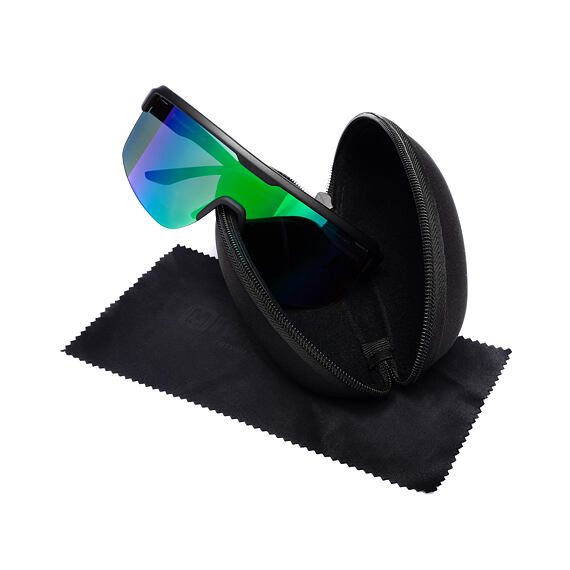 Okuliare Horsefeathers Scorpio - matt black/mirror green