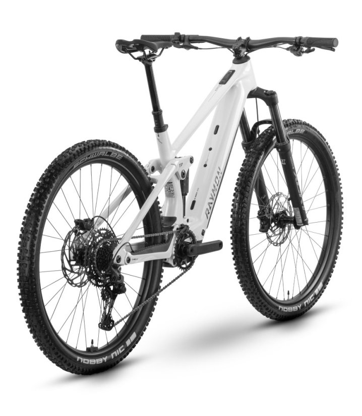 Celoodpružené horské elektrokolo Raymon Airok Pure Star White