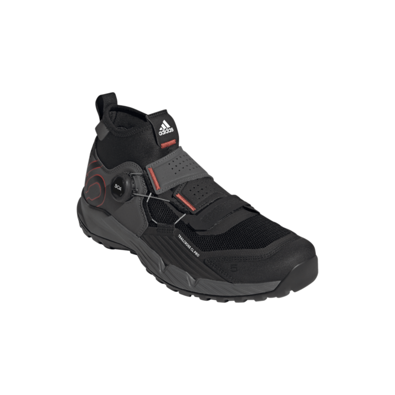 Cyklistické topánky Five Ten Trailcross Pro Clip-In SPD Grey Five / Core Black / Red