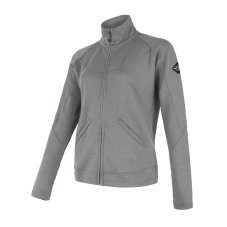 SENSOR MERINO UPPER dámská mikina celozip šedá XL