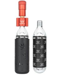 PEATY'S HOLESHOT CO2 PUMPA + BOMBIČKY 2 KS - ROAD & GRAVEL (16G) - RED (PPR-HTI-RAG-RED-12)