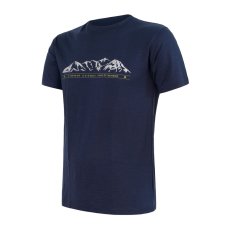 SENSOR MERINO ACTIVE MOUNTAINS pánské triko kr.rukáv deep blue M