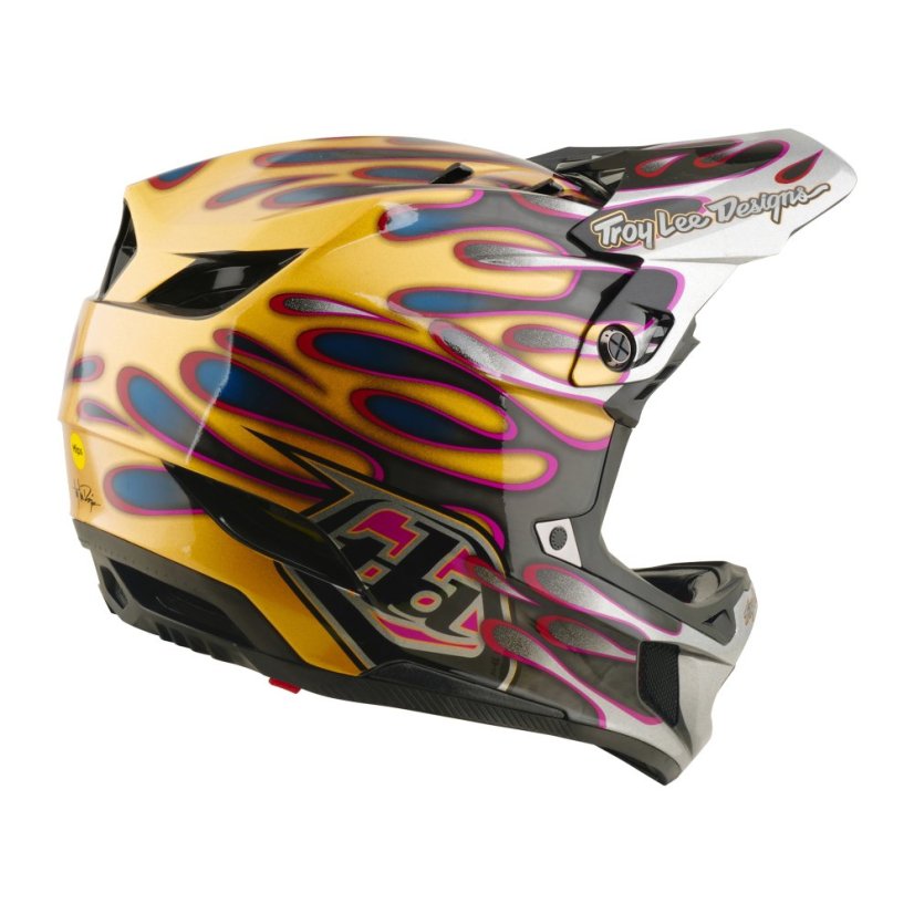 TLD HELMA D4 CARBON MIPS OVERSPRAY GOLD / BLACK (13903000) - Velikost: XS