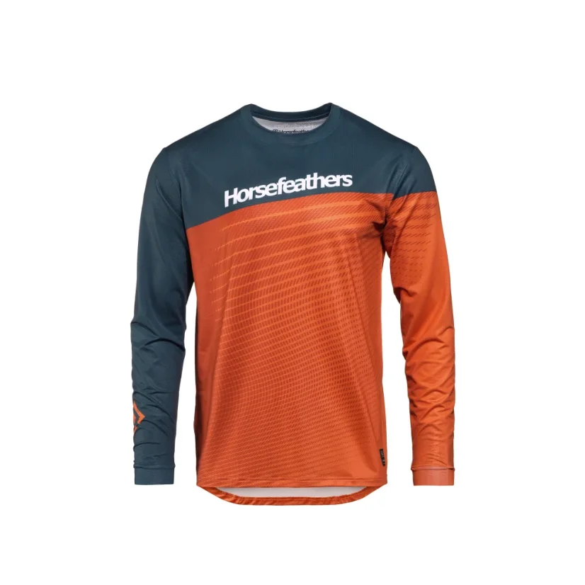 Horsefeathers QUANTUM LS BIKE JERSEY (petrol/burnt orange)