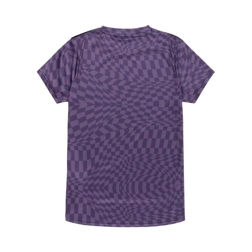 TLD DÁMSKÝ DRES S KRÁTKÝM RUKÁVEM LILIUM TWISTED CHECKERS DEEP PURPLE (35751601) - Veľkosť: XS