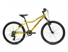 Detský bicykel s odpruženou vidlicou Core Al Nipper 24", jednoprevodník, 1x9sp, páčkové radenie - chromovaný zlatý